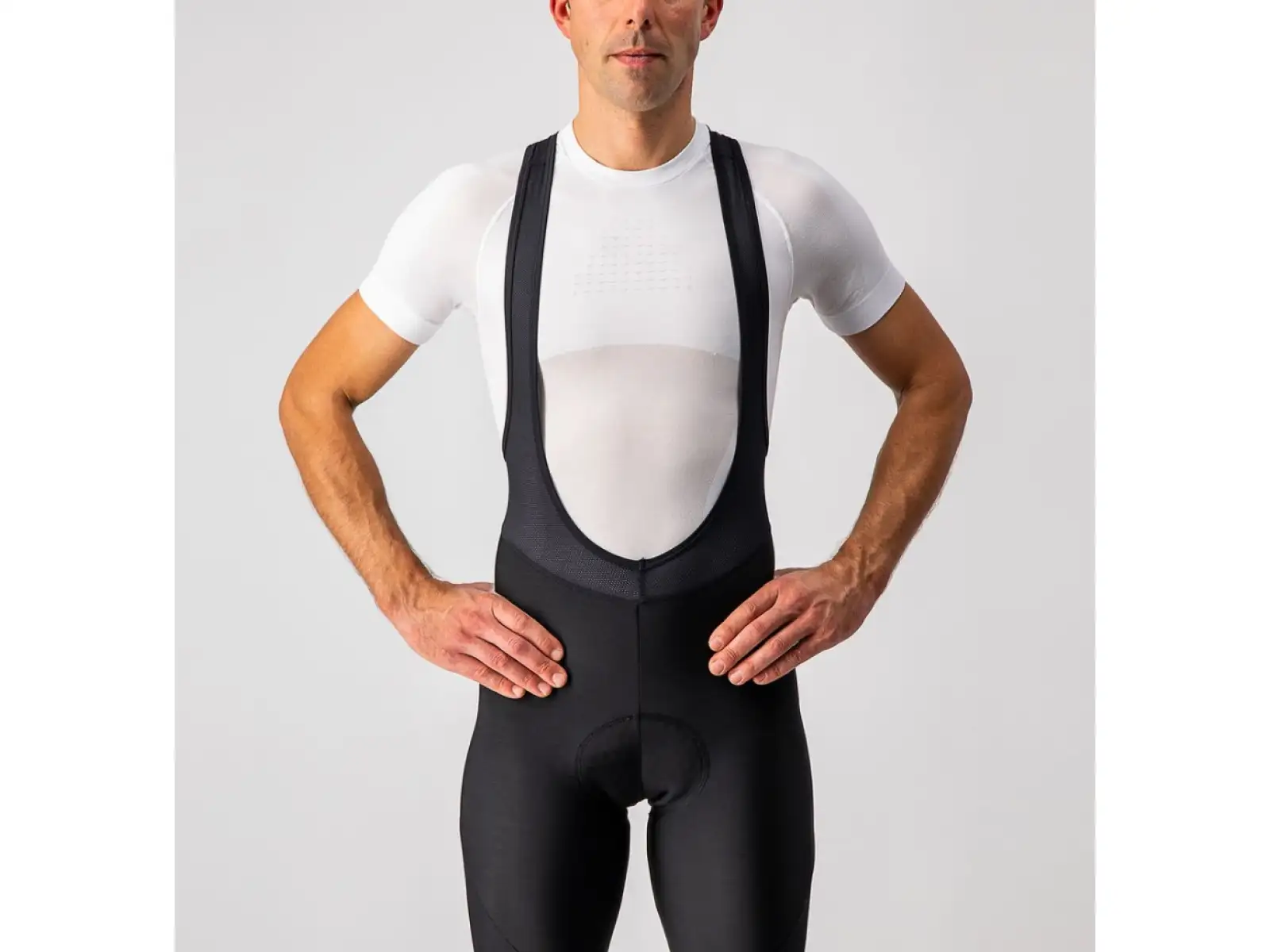 Castelli Entrata męskie spodnie z szelkami black