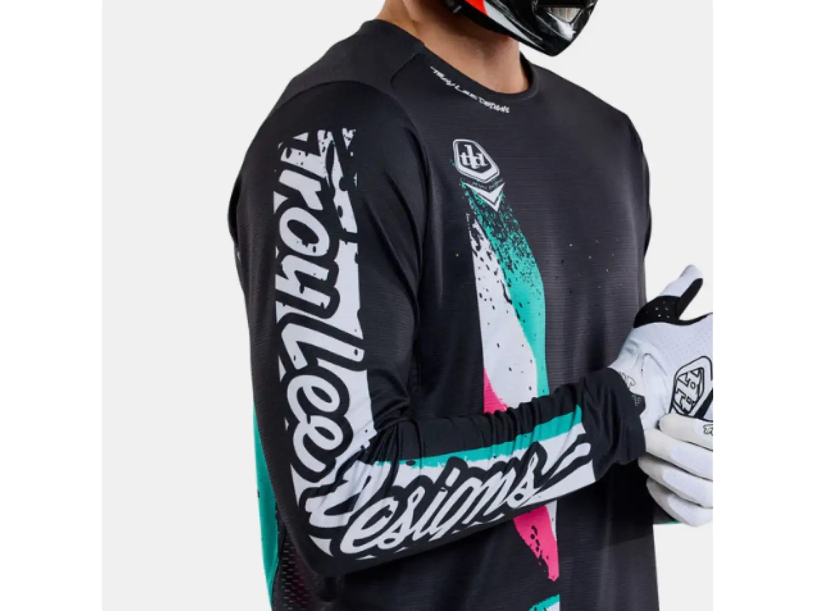 Troy Lee Designs Sprint Full Pull męska koszulka z długim rękawem Black