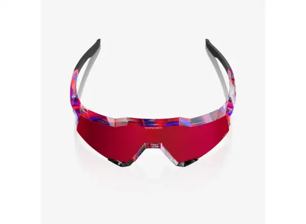 100% Speedcraft okulary FDJ Gloss Translucent Red/Blue/HiPER Fire Red Mirror Lens