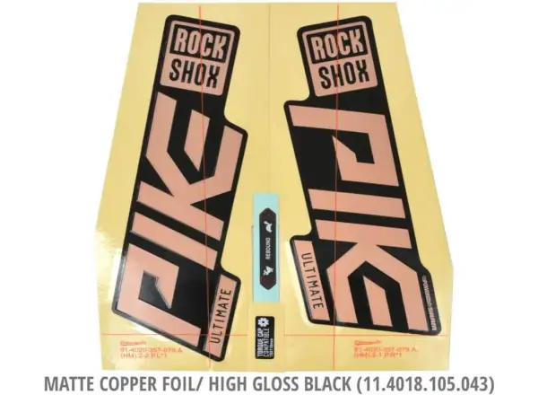 Rock Shox Decal Pike Ultimate 27,5"/29" 2021 matowy miedziany folia/wysoki połysk czarny