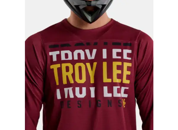 Troy Lee Designs Ruckus Spun męska koszulka rowerowa 3/4 rękaw Oxblood