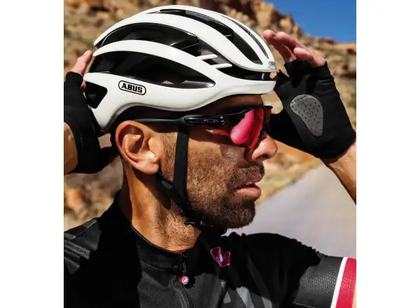 Abus AirBreaker kask rowerowy szosowy Polar White Shiny