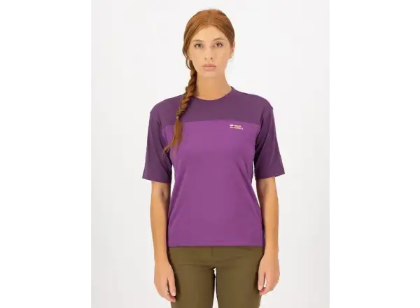 Mons Royale Diversion Merino damski dres krótki rękaw Ultraviolet/Boysenberry
