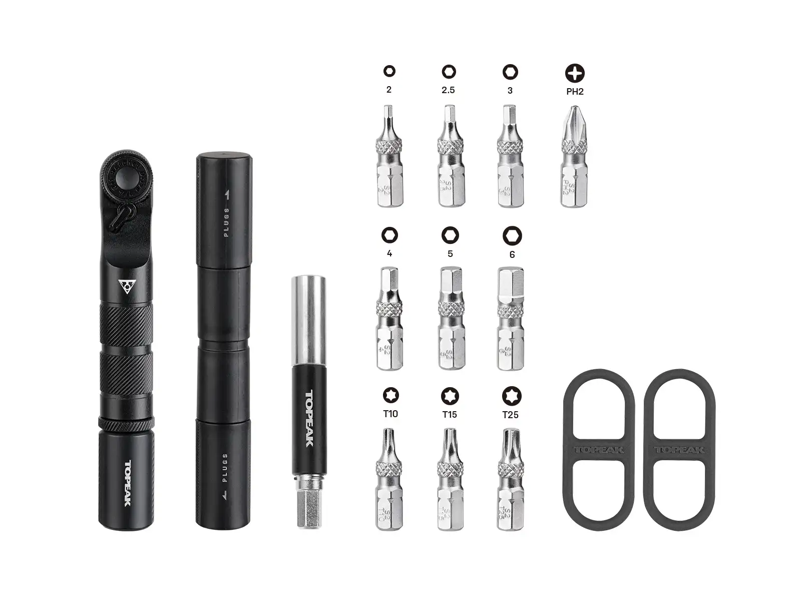Topeak Ratchet'n Roll Elite zestaw narzędzi z grzechotką 15 funkcji czarna