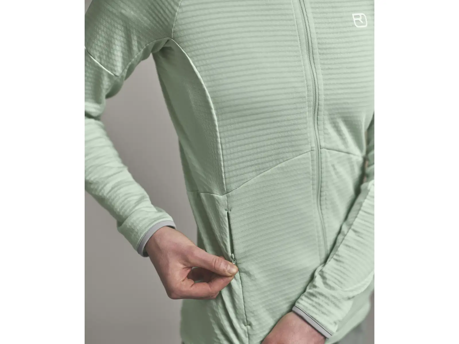 Ortovox Fleece Light Grid Hoody damska bluza Green Acid