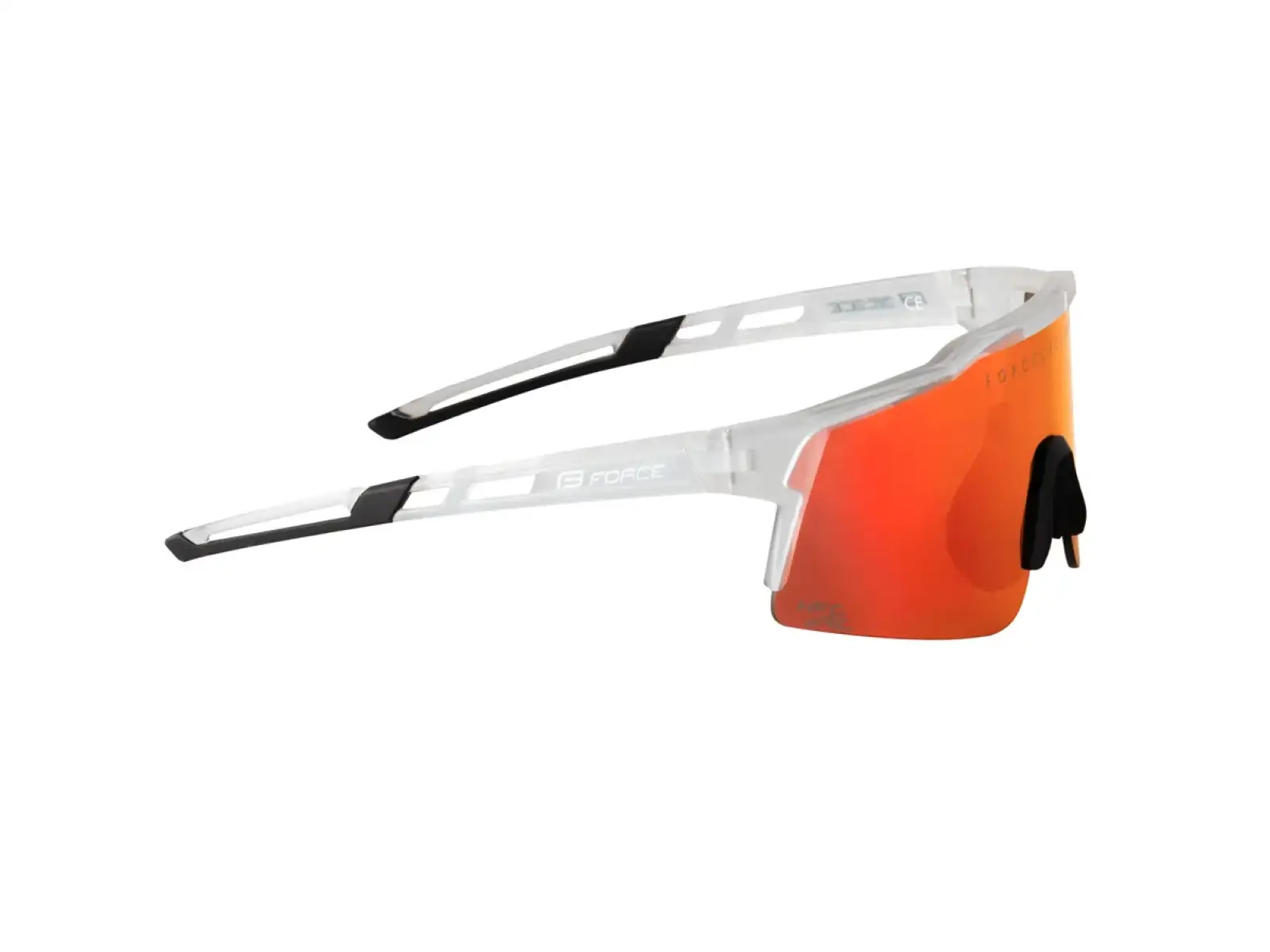 Force Nitro Junior okulary rowerowe transparentne/czerwone lustrzane szkło
