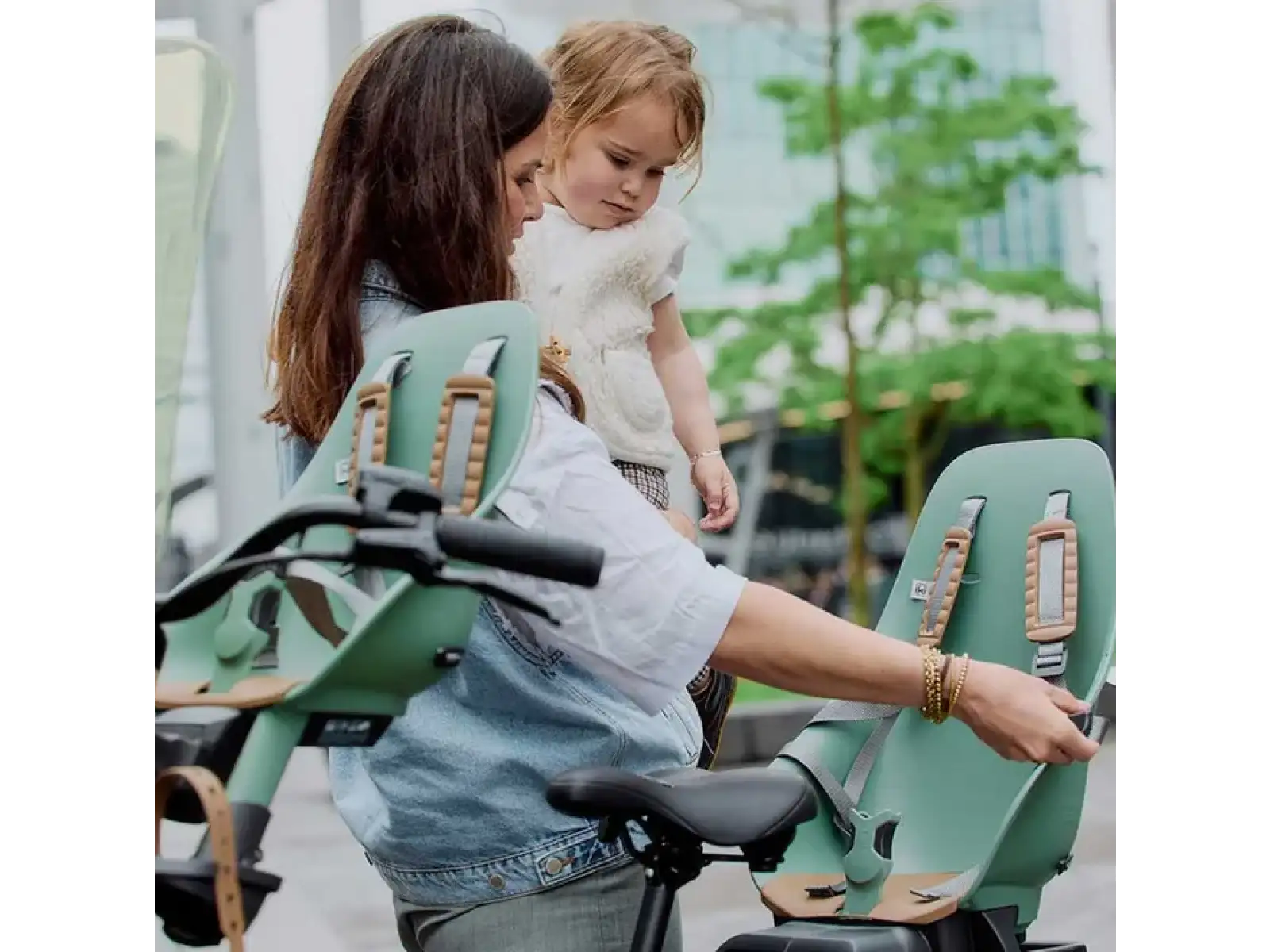 Urban Iki Ta-ke tylne siedzenie na rower dla MIK bagażników Icho Green/Kurumi Brown