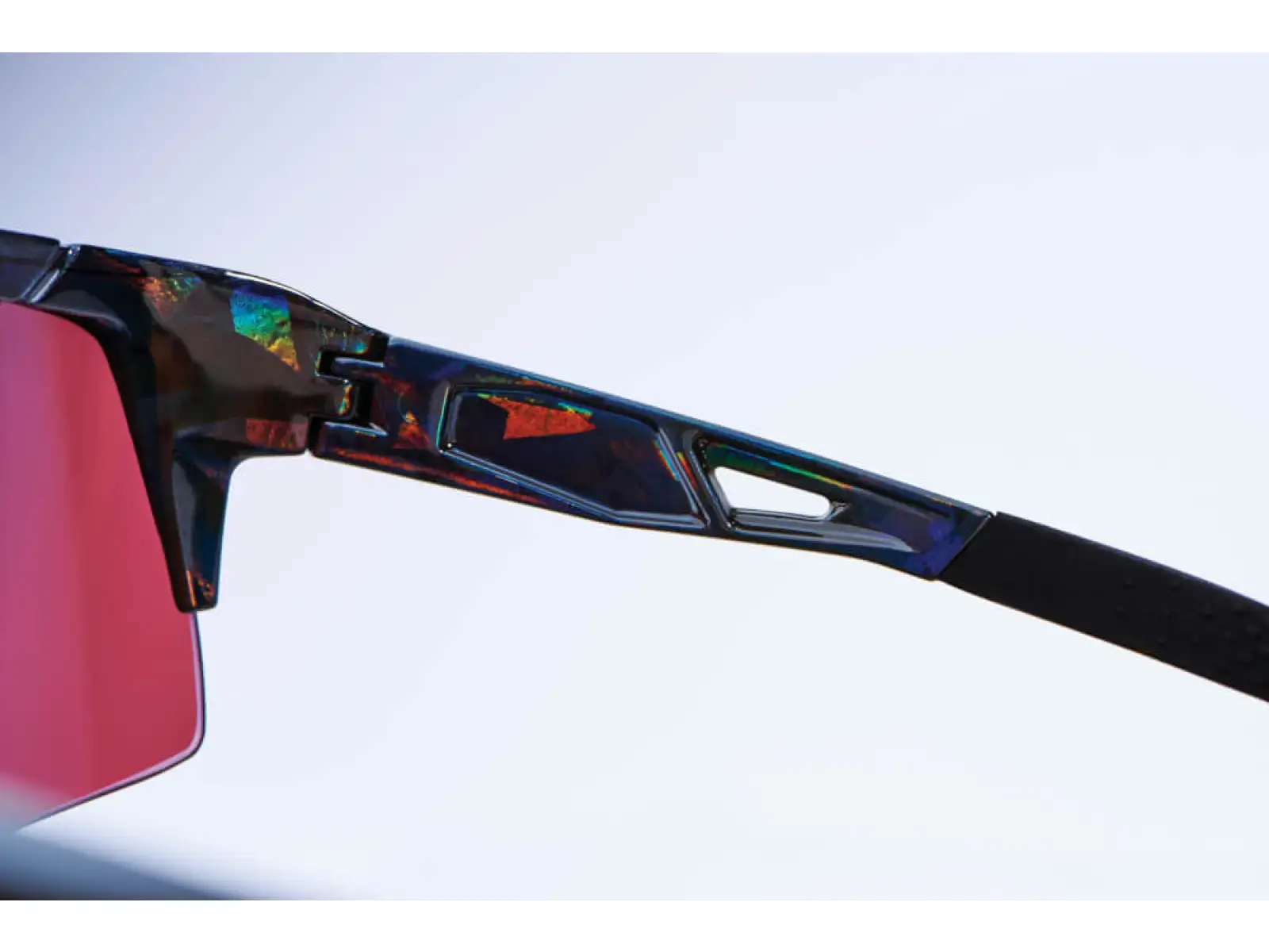 100% SPEEDCRAFT okulary rowerowe Black Holographic/Hiper blue Multilayer Mirror Lens