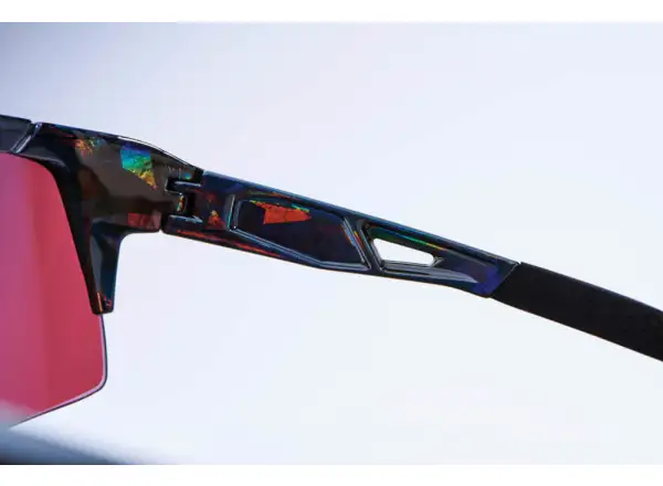100% SPEEDCRAFT okulary rowerowe Black Holographic/Hiper blue Multilayer Mirror Lens
