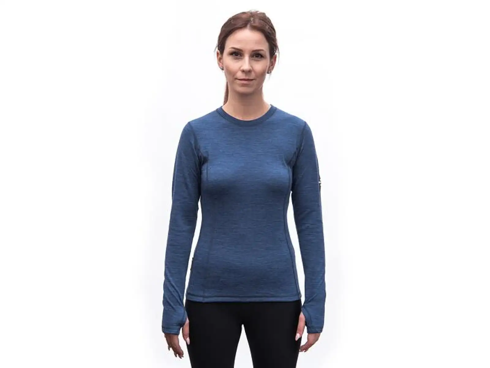 Sensor Merino Bold damska koszulka długi rękaw Cool Blue
