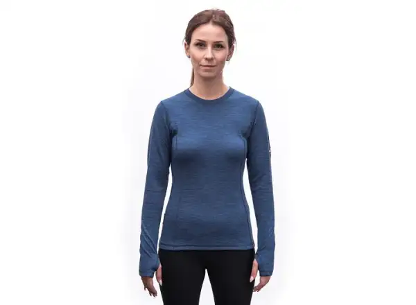 Sensor Merino Bold damska koszulka długi rękaw Cool Blue