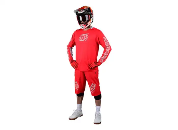 Troy Lee Designs Sprint męska koszulka z długim rękawem Icon Race Red
