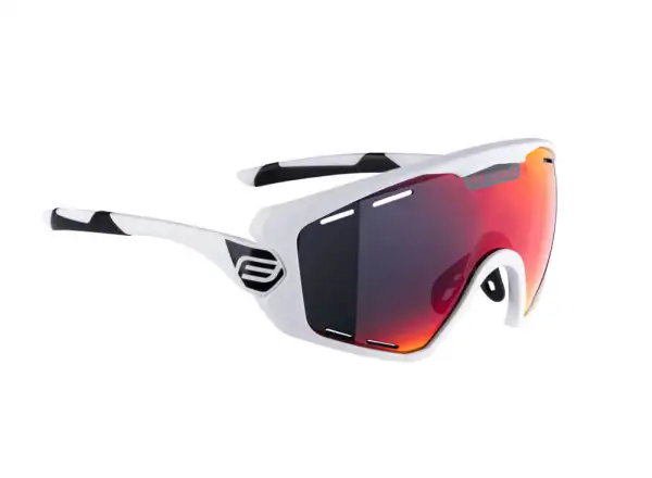 Force Ombro Plus okulary rowerowe biała/czerwona szkła
