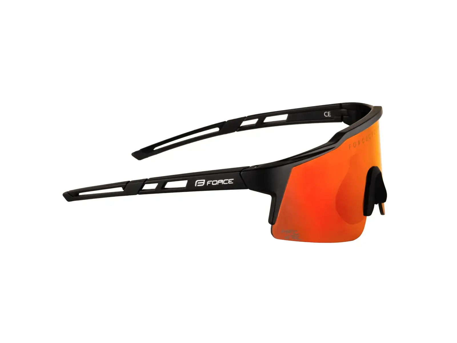 Force Nitro juniorskie okulary rowerowe czarne/czerwone lustrzana szyba