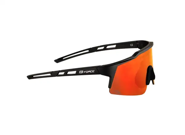 Force Nitro juniorskie okulary rowerowe czarne/czerwone lustrzana szyba