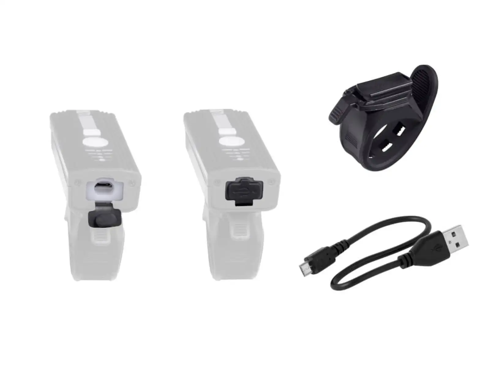 Force Alert przednia lampka USB czarna