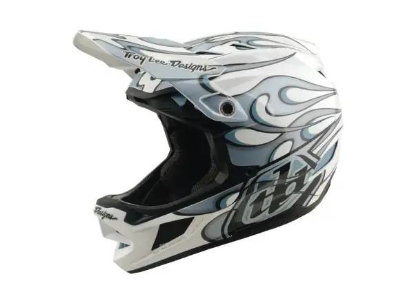 Troy Lee Designs D4 Composite MIPS kask Torched white/Silver