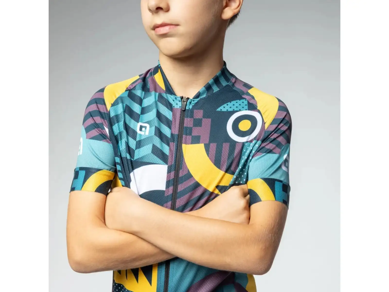 Alé Kid Games dziecięca koszulka rowerowa Cocoa Brown