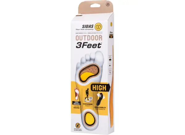 Sidas 3Feet Outdoor High wkładki do butów wysoki łuk 1 para