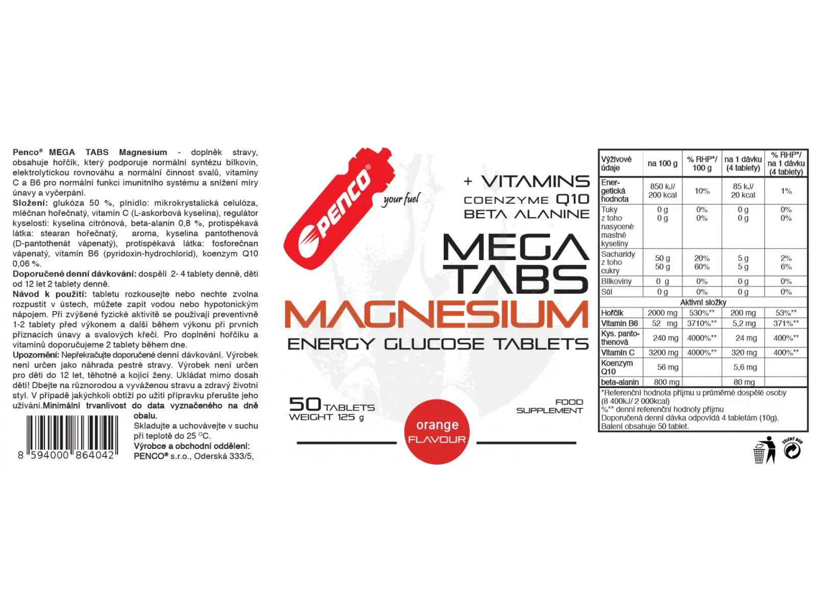 Penco Mega Tabs Magnesium 50 tabletek