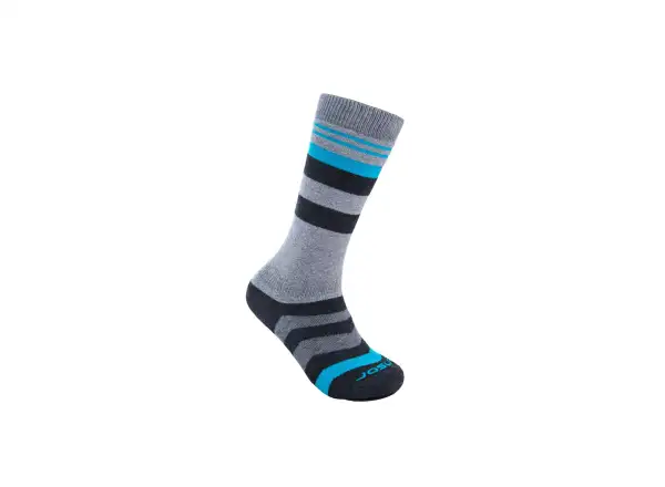 Sensor Slope Merino dziecięce skarpety szary/czarny/turkus