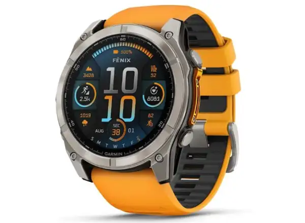 Garmin fenix 8 - 51 mm AMOLED Sapphire smartwatche Titanium Orange/Graphite