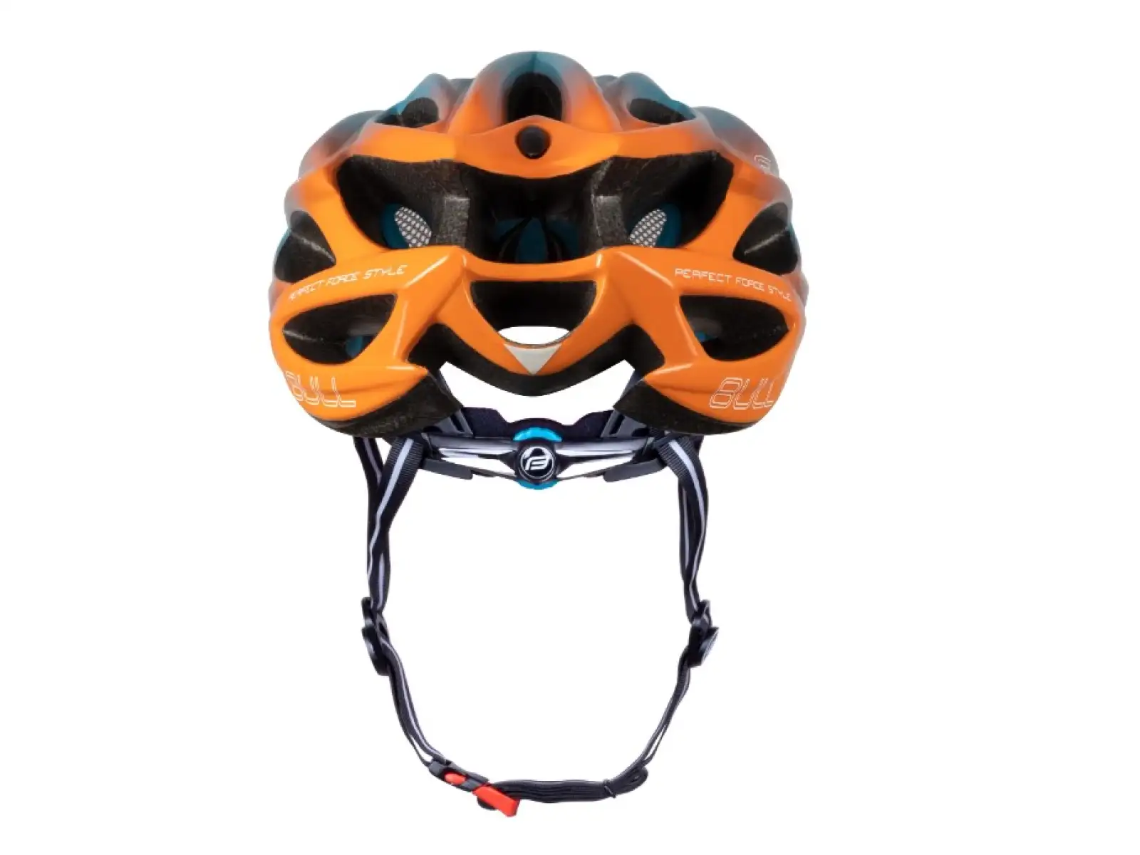 Force Bull Hue kask rowerowy modra/pomarańczowa