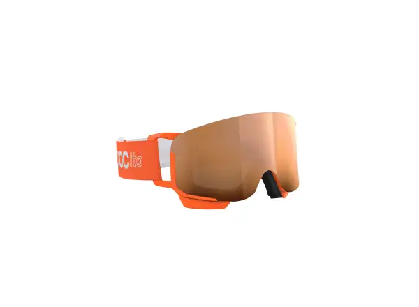 POC POCito Nexal dziecięce gogle narciarskie Fluorescent Orange/Partly Sunny Light Orange