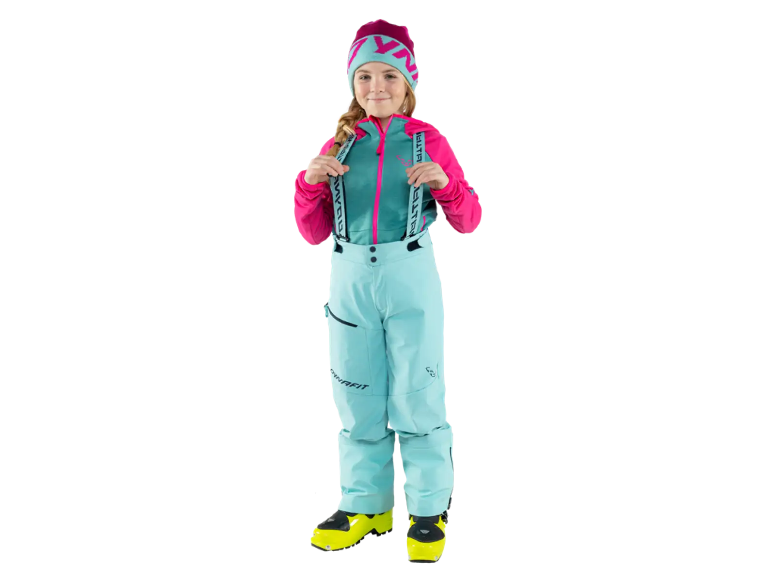 Dynafit Youngstar 3L dziecięce spodnie z szelkami Marine Blue