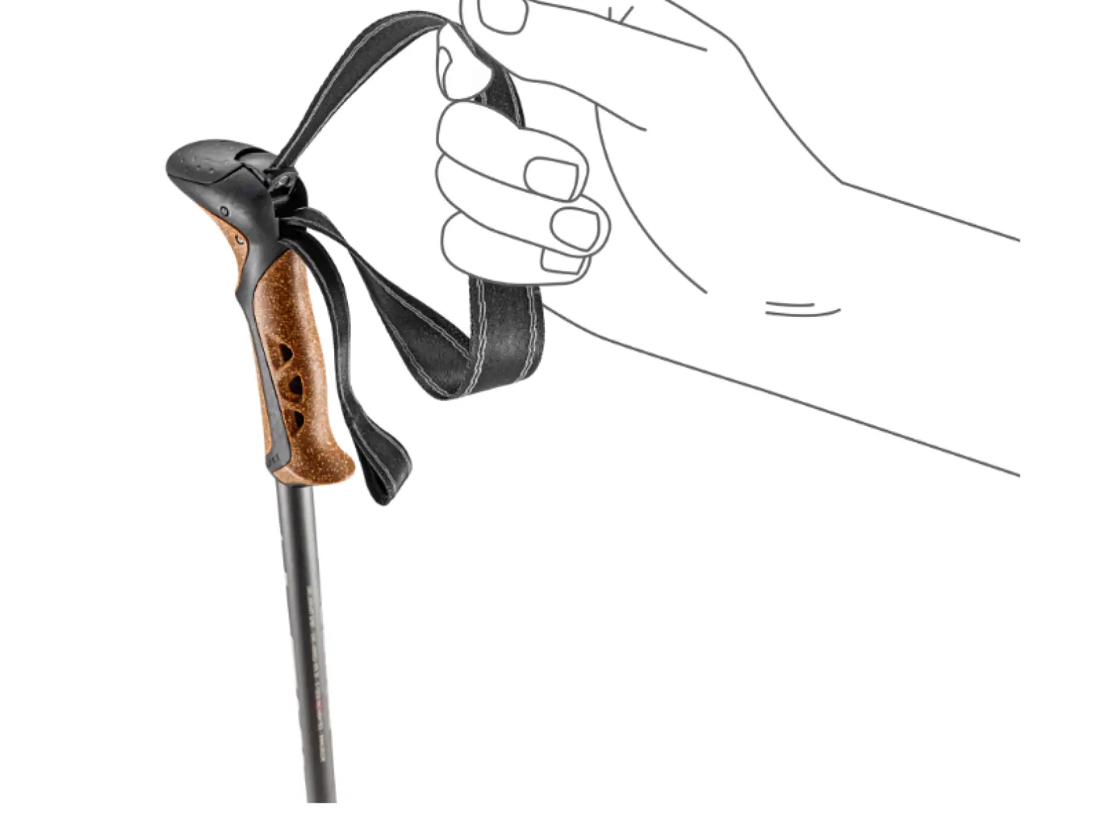 Khumbu Lite kije trekkingowe black-pale clay light-dark anthracite