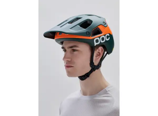 POC Cularis Pure kask MTB Pargasite Green Matt/Fluorescent Orange Matt