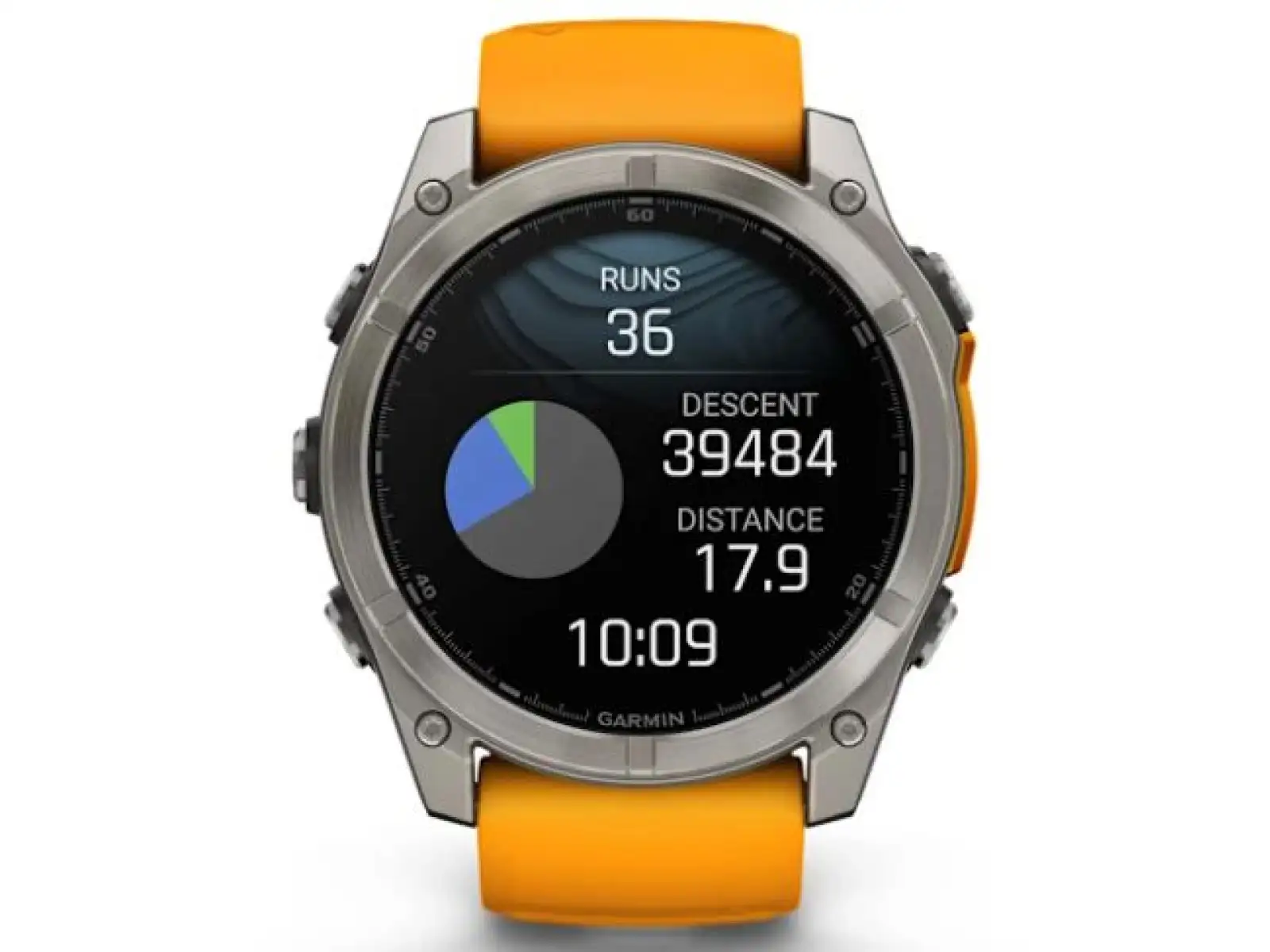 Garmin fenix 8 - 51 mm AMOLED Sapphire smartwatche Titanium Orange/Graphite