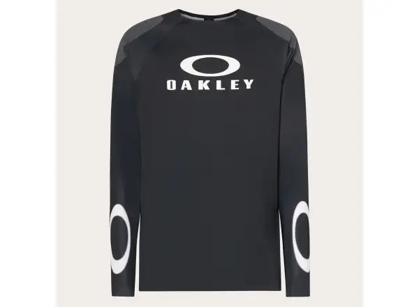 Oakley Seeker Edge męska luźna koszulka z długim rękawem Blackout