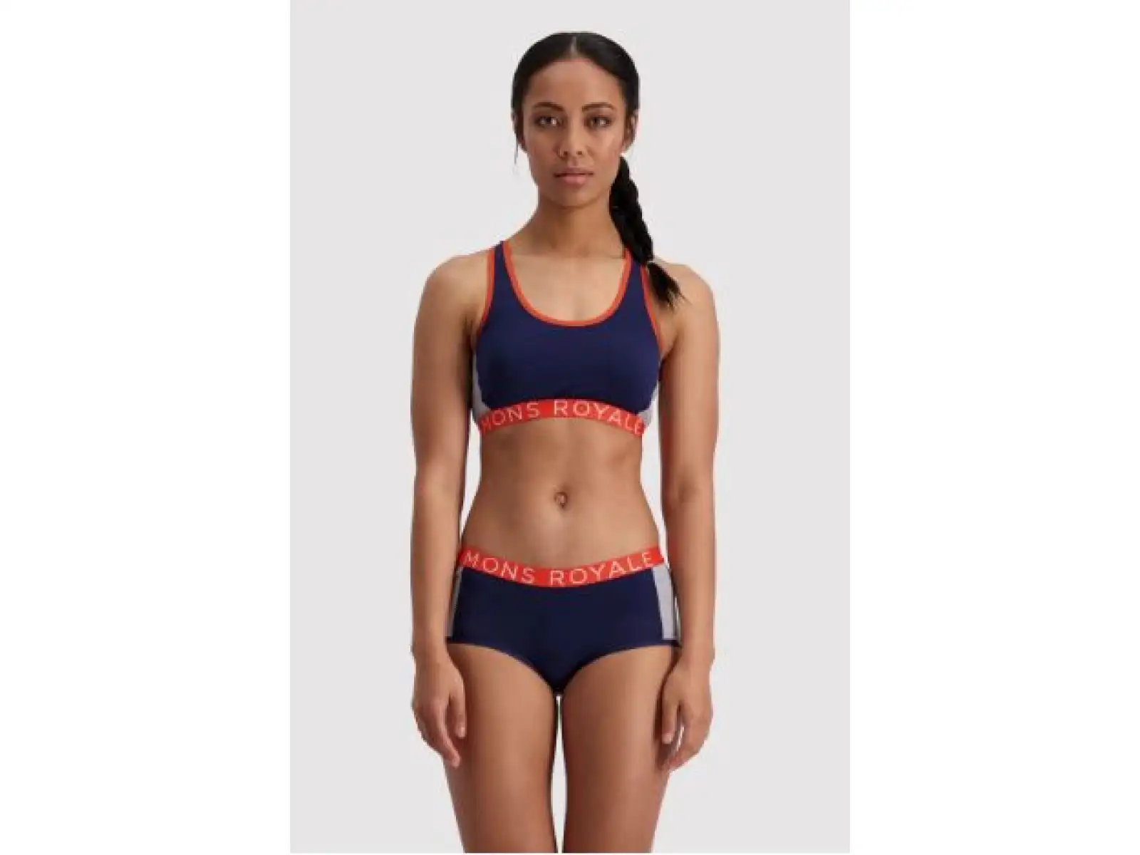 Mons Royale Sierra Sports stanik Navy/Orange Smash