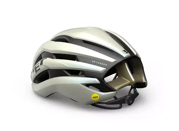 MET Trenta 3K Carbon MIPS kask rowerowy Vanilla Ice Gold