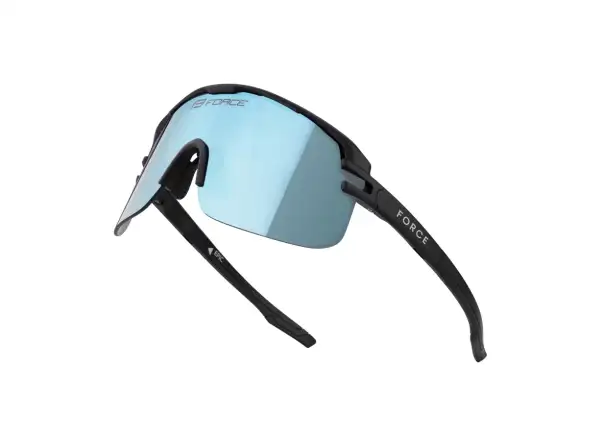 Force Epic okulary rowerowe czarne/niebieskie lustrzane szkło