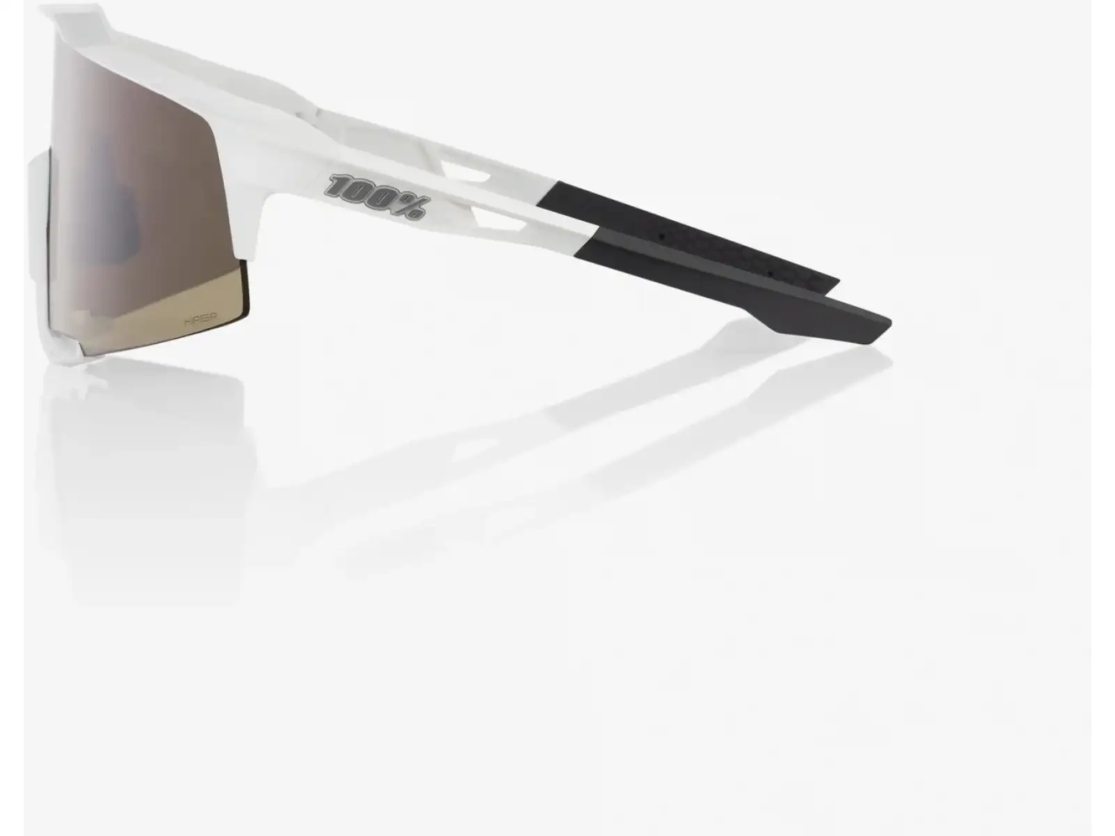 100% Speedcraft okulary Matte White/HiPER Silver Mirror