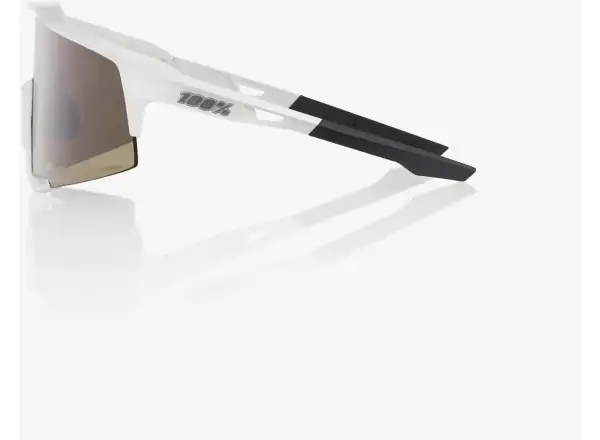 100% Speedcraft okulary Matte White/HiPER Silver Mirror