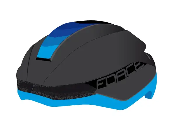 Force Orca kask czarny mat/niebieski
