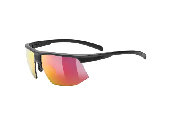 Uvex Aerios Okulary Black Matt / Mir. Red