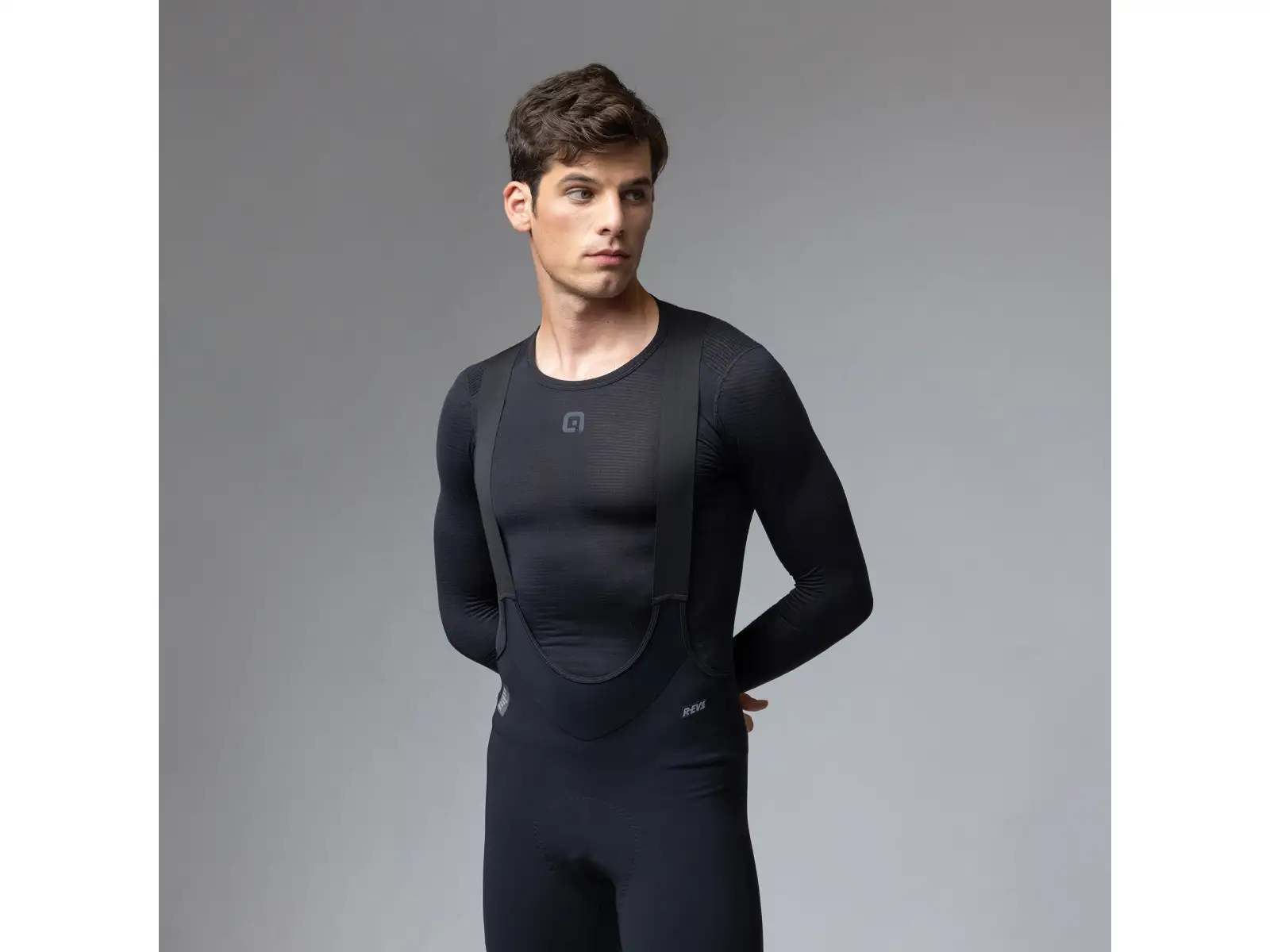 Alé R-EV1 Thermo Shield męskie zimowe spodnie rowerowe Black