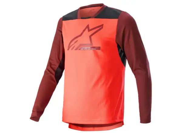 Alpinestars Drop 6.0 V2 męska koszulka z długim rękawem Coral Fluo