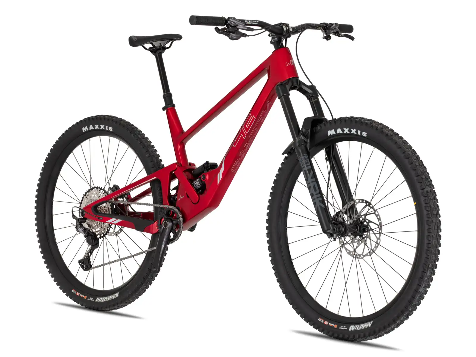 4Ever Volcanno Vesuv rower górski z pełnym zawieszeniem Flame Red/Hologram