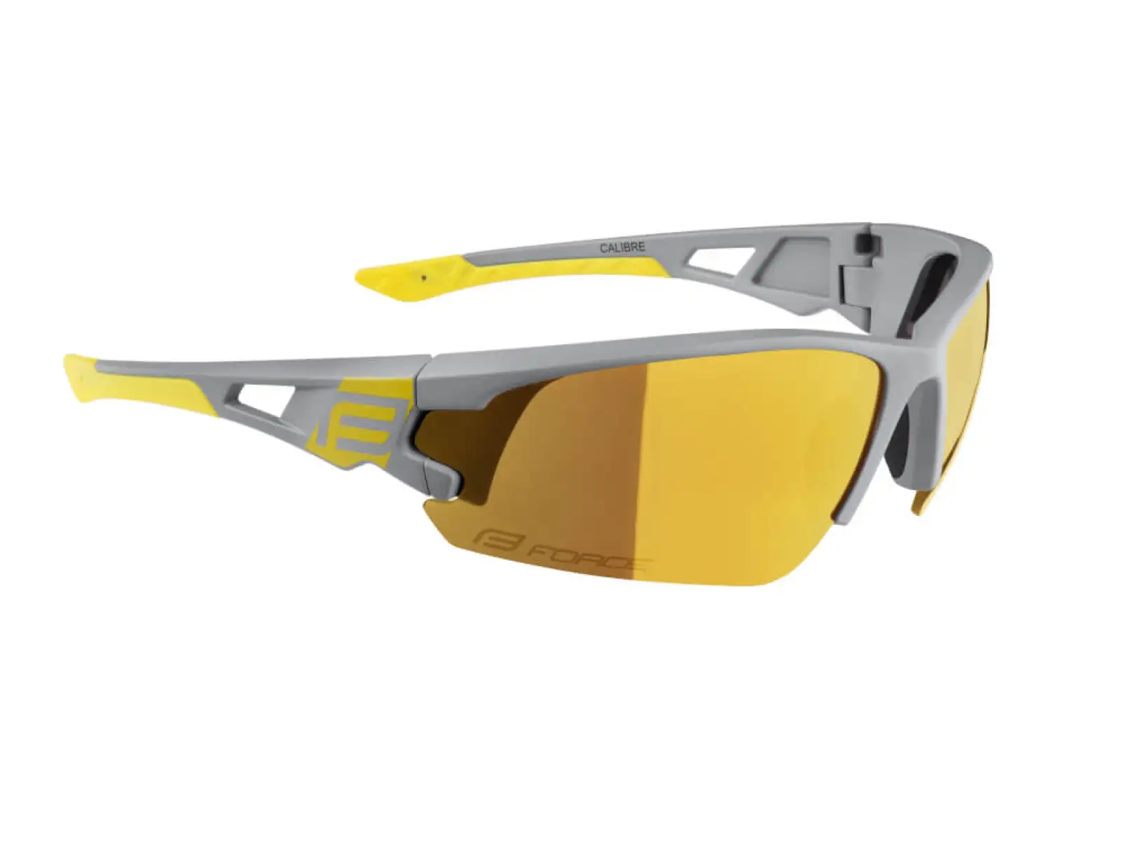 Force Calibre okulary rowerowe szary/žlutá/žlutá zrc. szkła