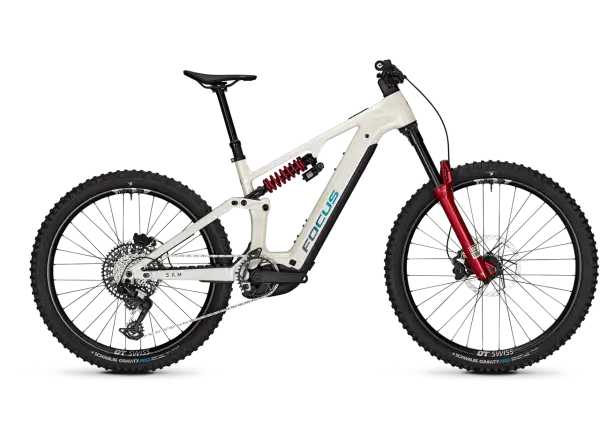 Focus SAM 9 600Wh w pełni amortyzowany rower elektryczny Champagne / Shellwhite