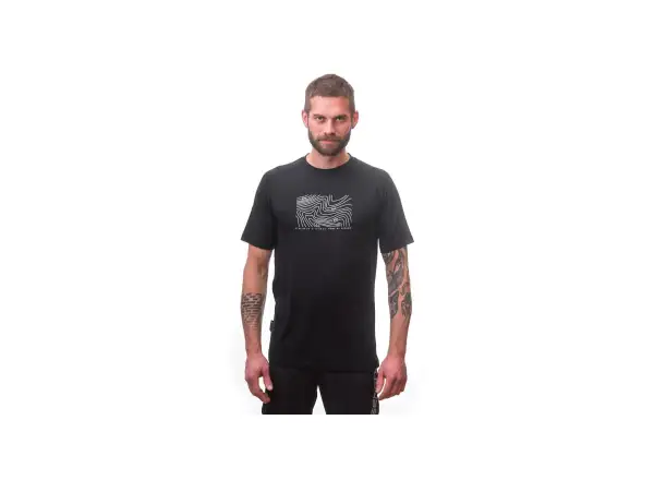 Sensor Merino Air PT Locate męska koszulka krótki rękaw czarna