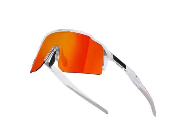 Force Strive okulary rowerowe transparentne/czerwone lustrzana soczewka