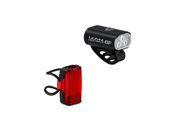 Lezyne Mini Drive 450+ KTV Drive Pro+ przednie + tylne światło