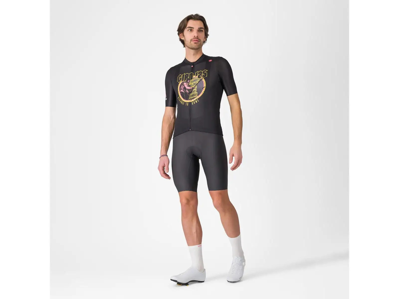 Castelli Giro Highway To Rome męska koszulka z krótkim rękawem Nero