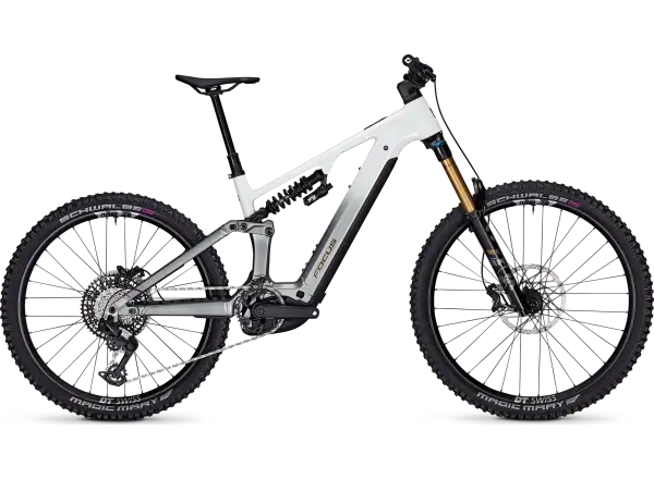 Focus SAM2 6.9 600 Wh rower elektryczny pełne zawieszenie White/Steelgrey